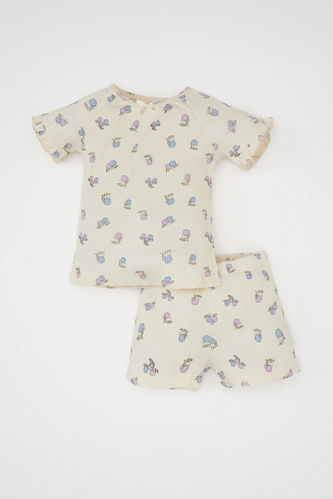Пижама с принтом для малышей девочек