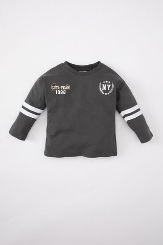 T-Shirt à Manches Longues Col Rond Imprimé pour Bébé Garçon