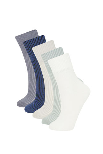 Boy 5 Piece Cotton Long Socks