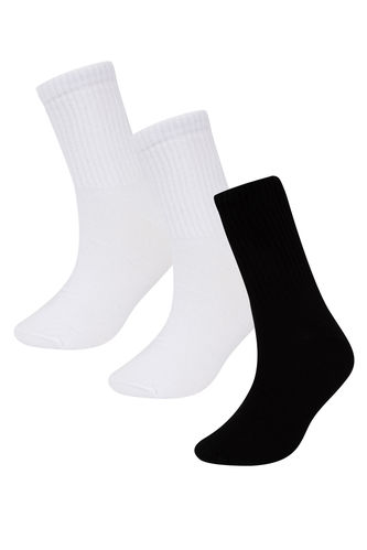 Boy 3 Piece Cotton Long Socks