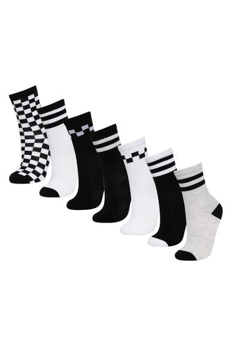 Boy 7 Piece Cotton Long Socks