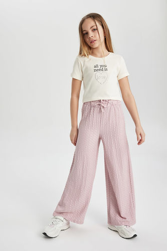 Girl Printed T-Shirt Trousers 2 Piece Set