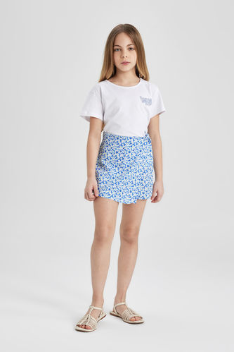 Girl Short Sleeve T-Shirt Skirt 2 Piece Set