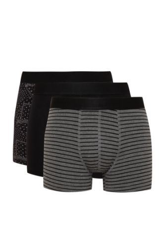 Erkek Çizgili 3'lü Boxer