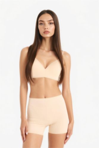 Kadın Bej Micro Şort Korse