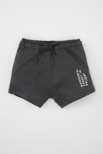BABY BOY Anthracite Baby Boy Printed Shorts