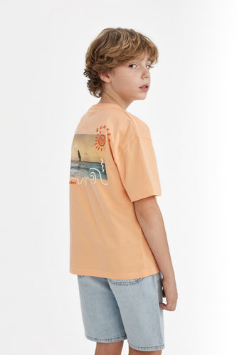 Boy Oversize Fit Crew Neck Printed T-Shirt