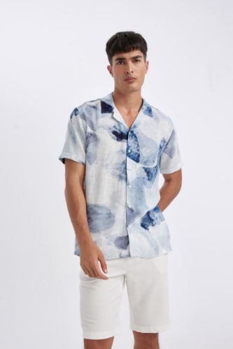 Modern Fit Yazlık Polo Yaka Kısa Kollu Gömlek