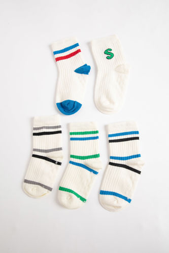 Baby Boy Seamless 5 Piece Cotton Long Socks