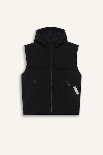 Boy Waterproof Zip-Up Hooded Vest