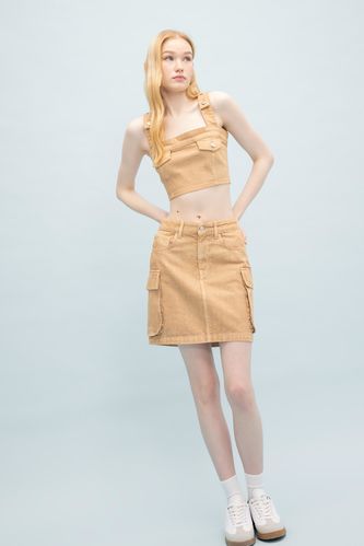 Coool Cargo Fit Gabardine Mini Skirt