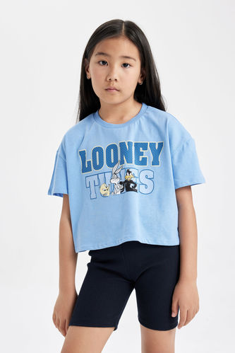 Kız Çocuk Looney Tunes Kısa Kollu Crop Tişört