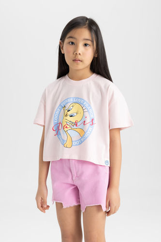 Kız Çocuk Looney Tunes Kısa Kollu Tişört