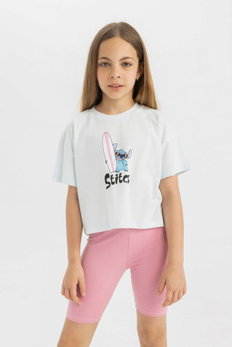 Kız Çocuk Disney Lilo & Stitch Kısa Kollu Tişört