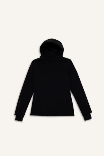 DeFactoFit Su İtici Slim Fit Dar Kesim Kapüşonlu Fermuarlı Softshell Mont