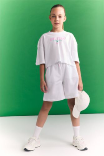 GIRLS & TEENS VIOLET WHITE Girl Shorts