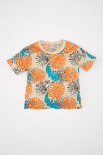 Baby Boy Regular Fit Palm Tree Patterned T-Shirt