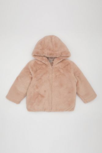 Pink BABY GIRL Baby Girl Fleece Lined Plush Jacket 3113580 DeFacto