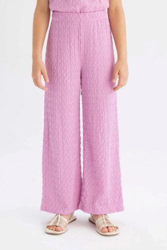 Kız Çocuk Wide Leg Geniş Bol Paça Bürümcük Pantolon