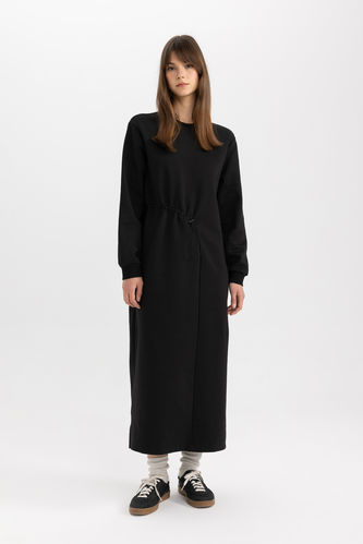 Regular Fit Long Sleeve Premium Maxi Dress