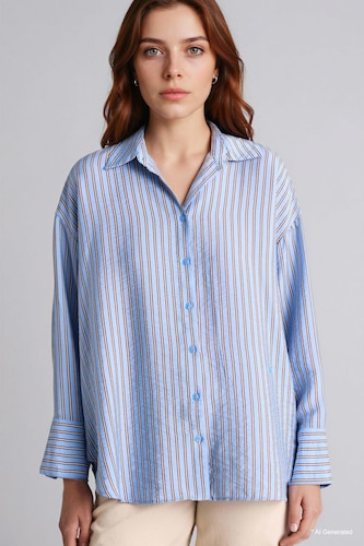 Relax Fit Printed Long Sleeve Tunic