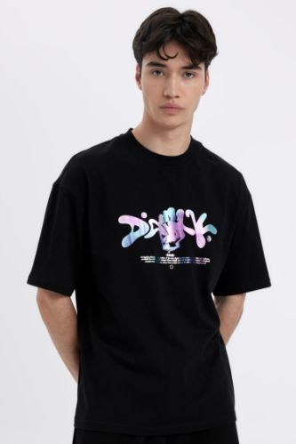 Comfort Regular Fit Crew Neck Back Printed T-Shirt