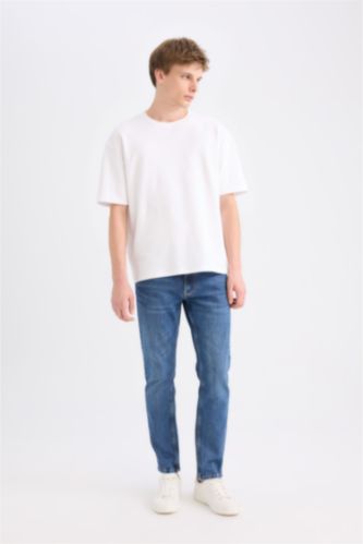 Pedro Slim Fit Dar Kalıp Normal Bel Dar Paça Jean Pantolon