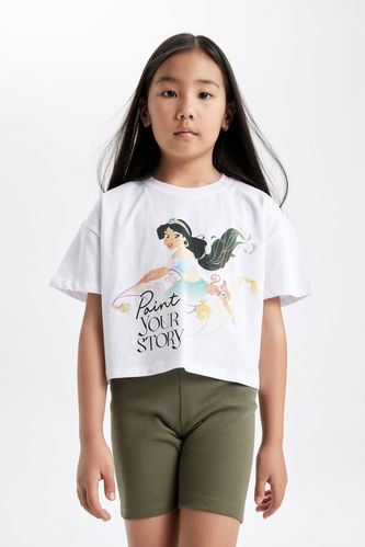 Kız Çocuk Disney Prenses Kısa Kollu Tişört
