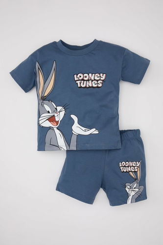Erkek Bebek Looney Tunes Kısa Kollu Tişört Şort 2'li Takım