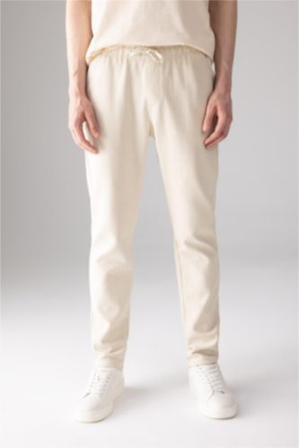 Erkek Bej Jogger Fıt Pantolon