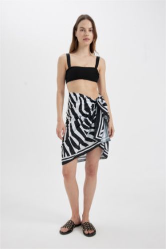 Patterned Satin Beachwear