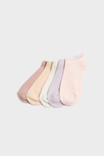 FEMME Rose Clair Lot de 5 Chaussettes invisibles en coton pour femme