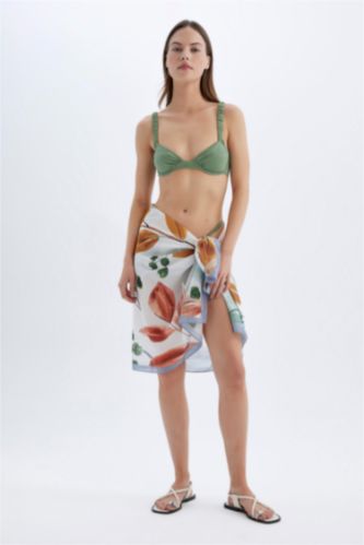 Patterned Chiffon Beachwear