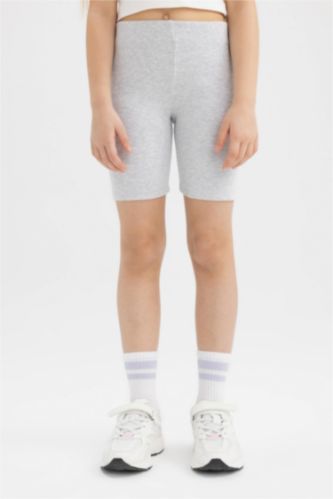 Kız Çocuk Biker Fitilli Kaşkorse Basic Düz Tayt