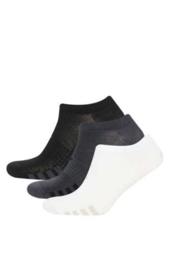 Erkek 3'lü Pamuklu Kısa Spor Çorap