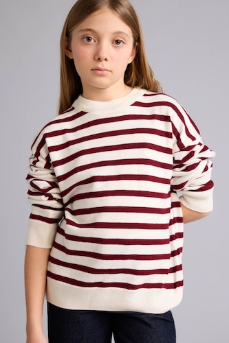 Young Girls - Teen Girls Bordeaux Girl Standard Fit Crew Neck Pullover