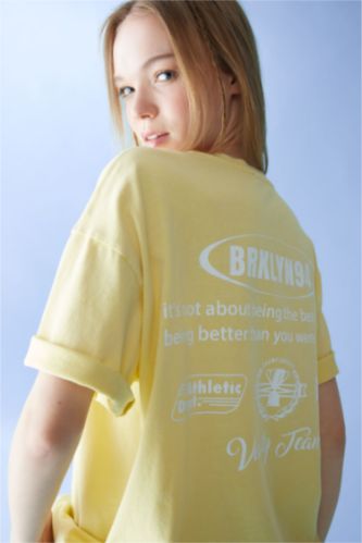 T-Shirt Oversize à manches courtess imprimé à Col Rond