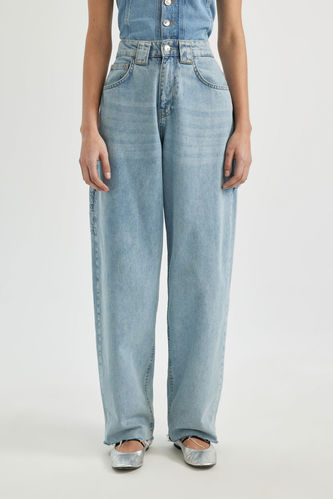 Baggy High Waist Loose Cut Long Jeans