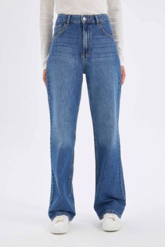 FEMME Bleu Foncé Pantalon Jean