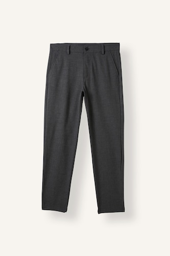 Men Anthracite Melange Normal Waist Tailored Fit Trousers