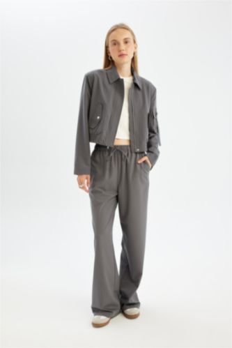 WOMAN Anthracite Wide Leg Trousers