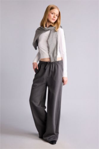 Әйелдерге Антрацит Wide Leg шалбар