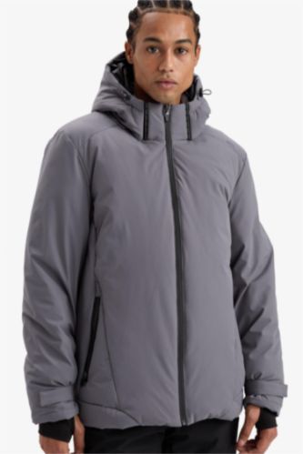 Зимняя лыжная куртка с капюшоном, водоотталкивающая, ветрозащитная, с подогревом USB, DeFactofit