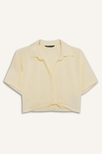 Blouse à manches courtes Look Lin Coupe raccourcie