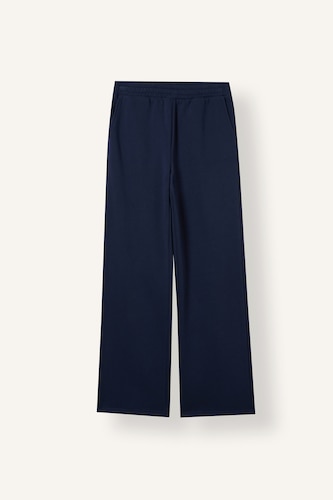 Straight Fit Thick Sweatshirt Fabric Trousers