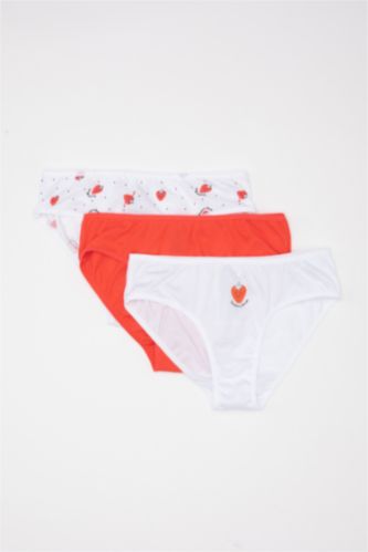 Young Girls - Teen Girls White Girl 3 Piece Slip Panties