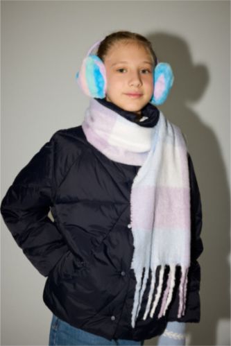 Шарф в клетку для девочек.