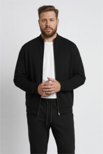 Standart Fit Dik Yaka Fermuarlı Triko Hırka