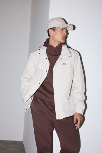 Regular Fit Hooded Zippered Waterproof Jacket