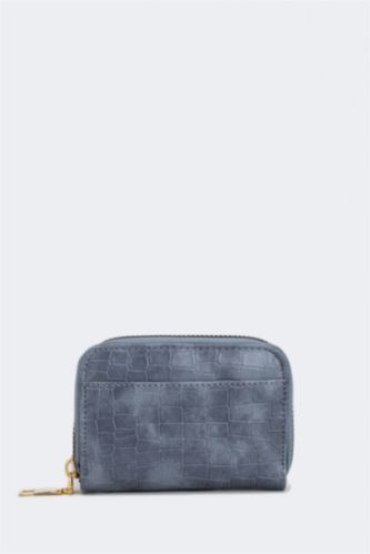 WOMAN Blue Woman Faux Leather Wallets